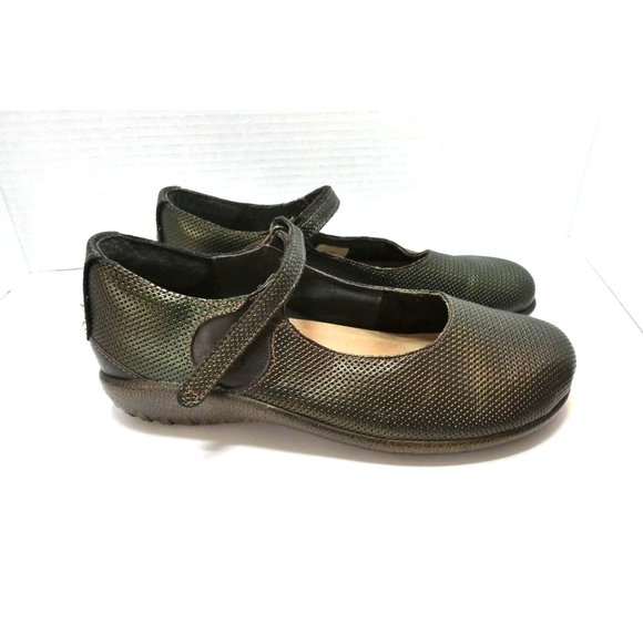 NAOT Mary Janes Reka Rattlesnake Brown US 6 6.5 37 shoes Lagenlook flats artsy - Picture 4 of 12